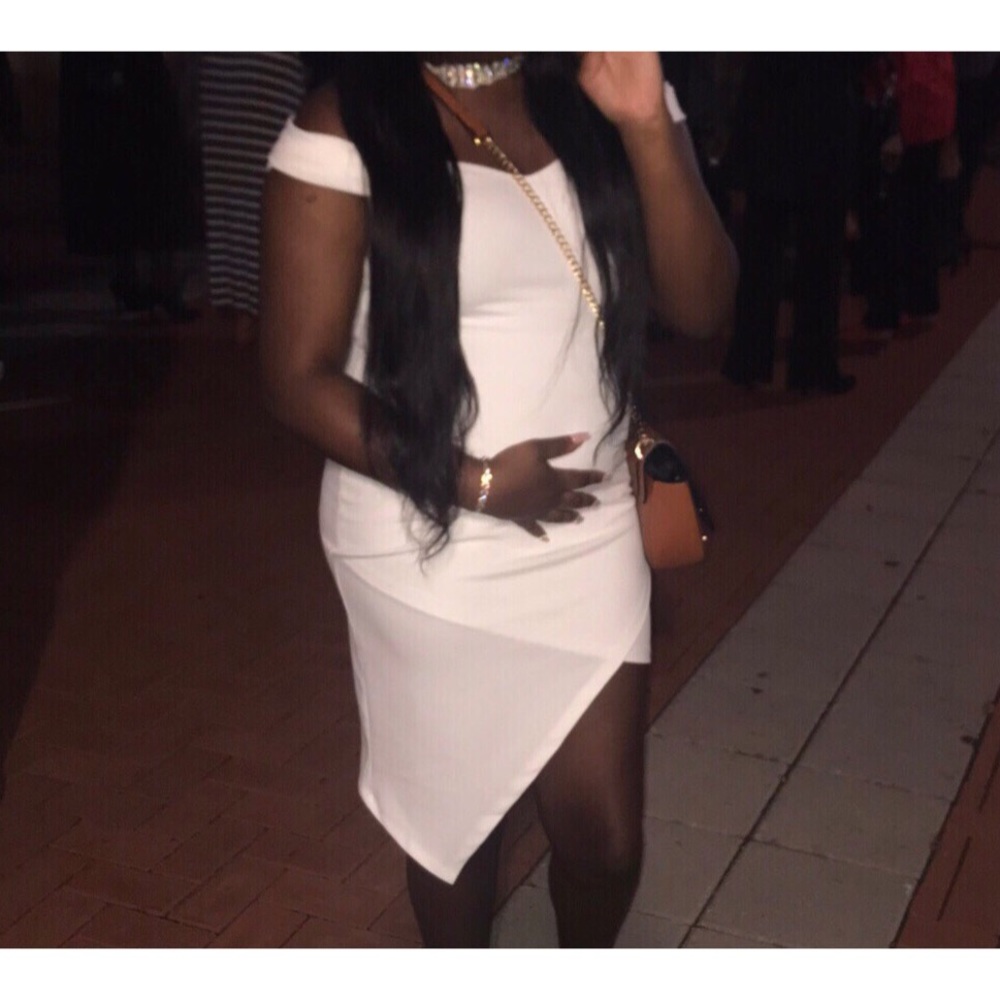 White mini dress